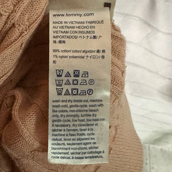 Tommy Hilfiger Women’s Light Pink Cable Knit Sweater, XL, Pre-ownedpom - Picture 4 of 4